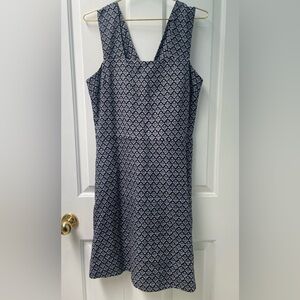 🌸10 Tall GAP 100% Linen Black and Purple Geometric Midi Dress NWT🌸 3/$25🌸